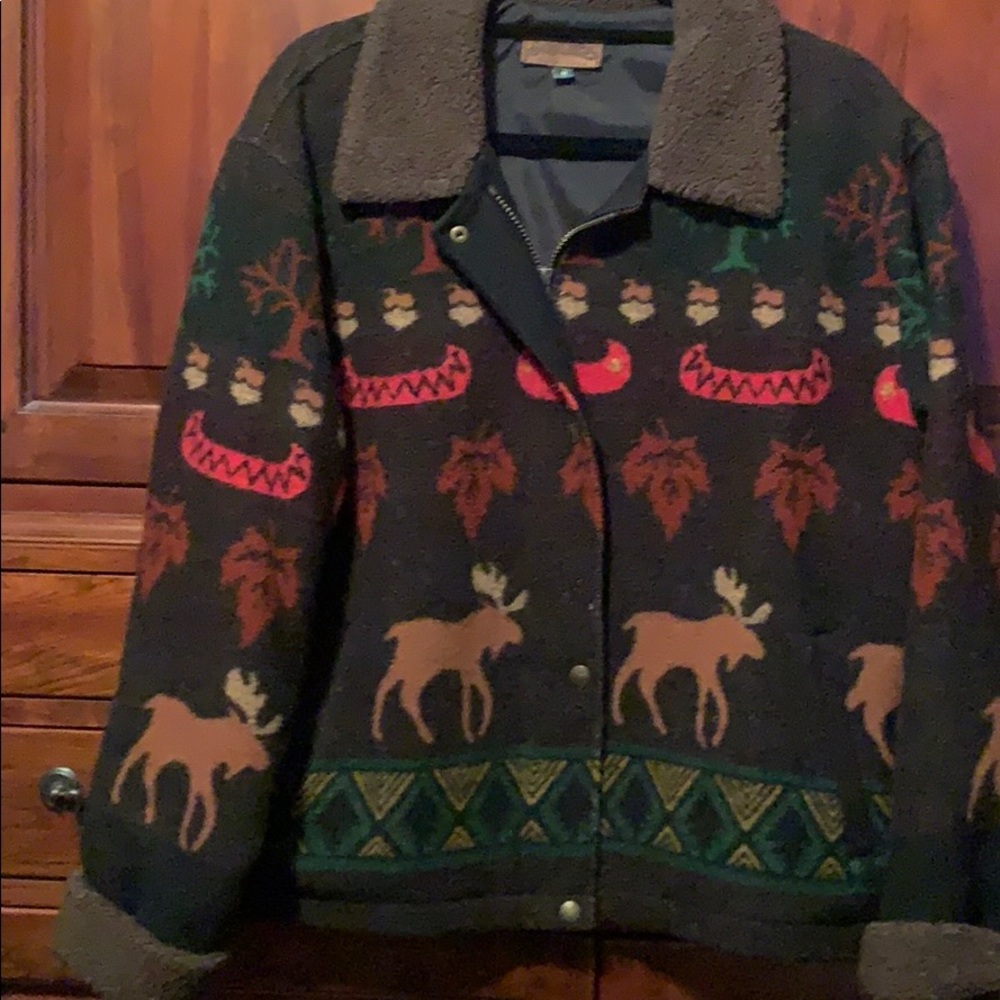 Rustic Pendleton lined wool jacket